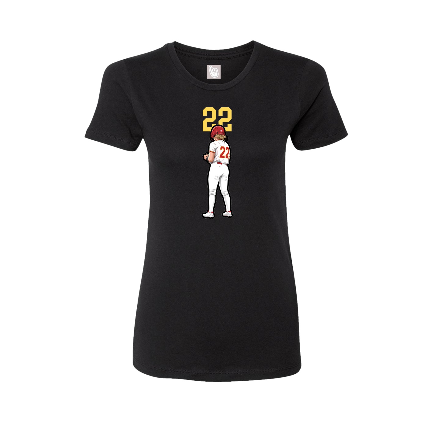 Womens Tee — Number Top in Black