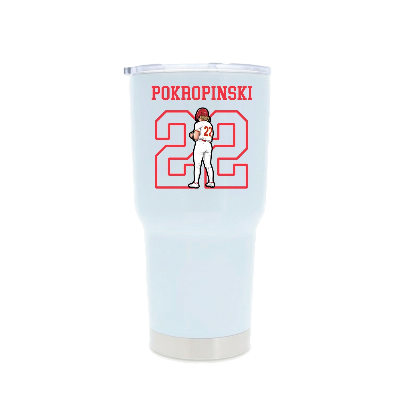 30oz Stainless Steel Tumbler — Shirsey in White