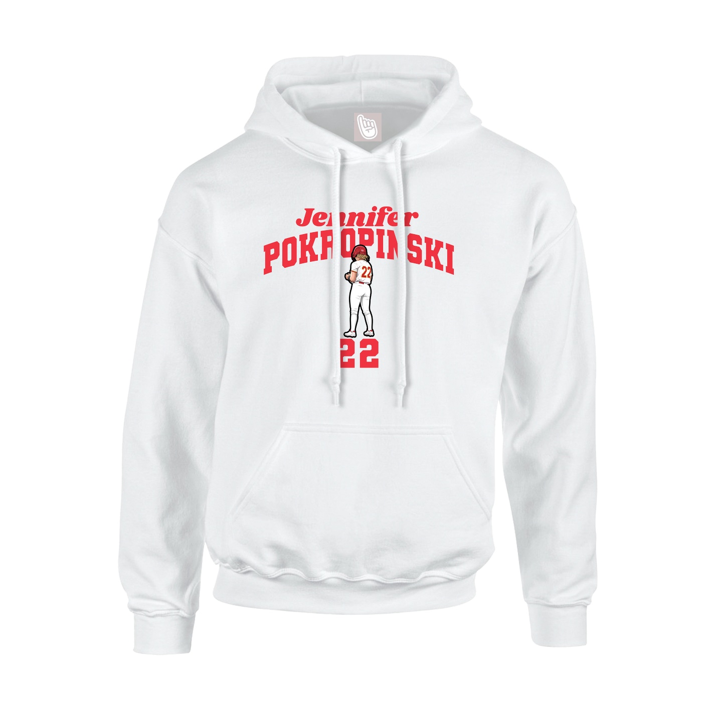 Hoodie — Signature Arch in White