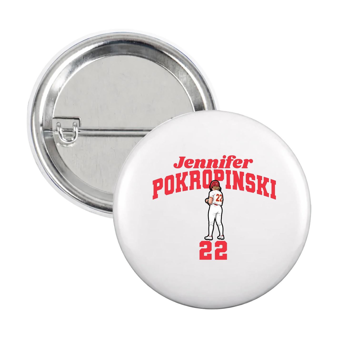 Game Day Button — Signature Arch in White