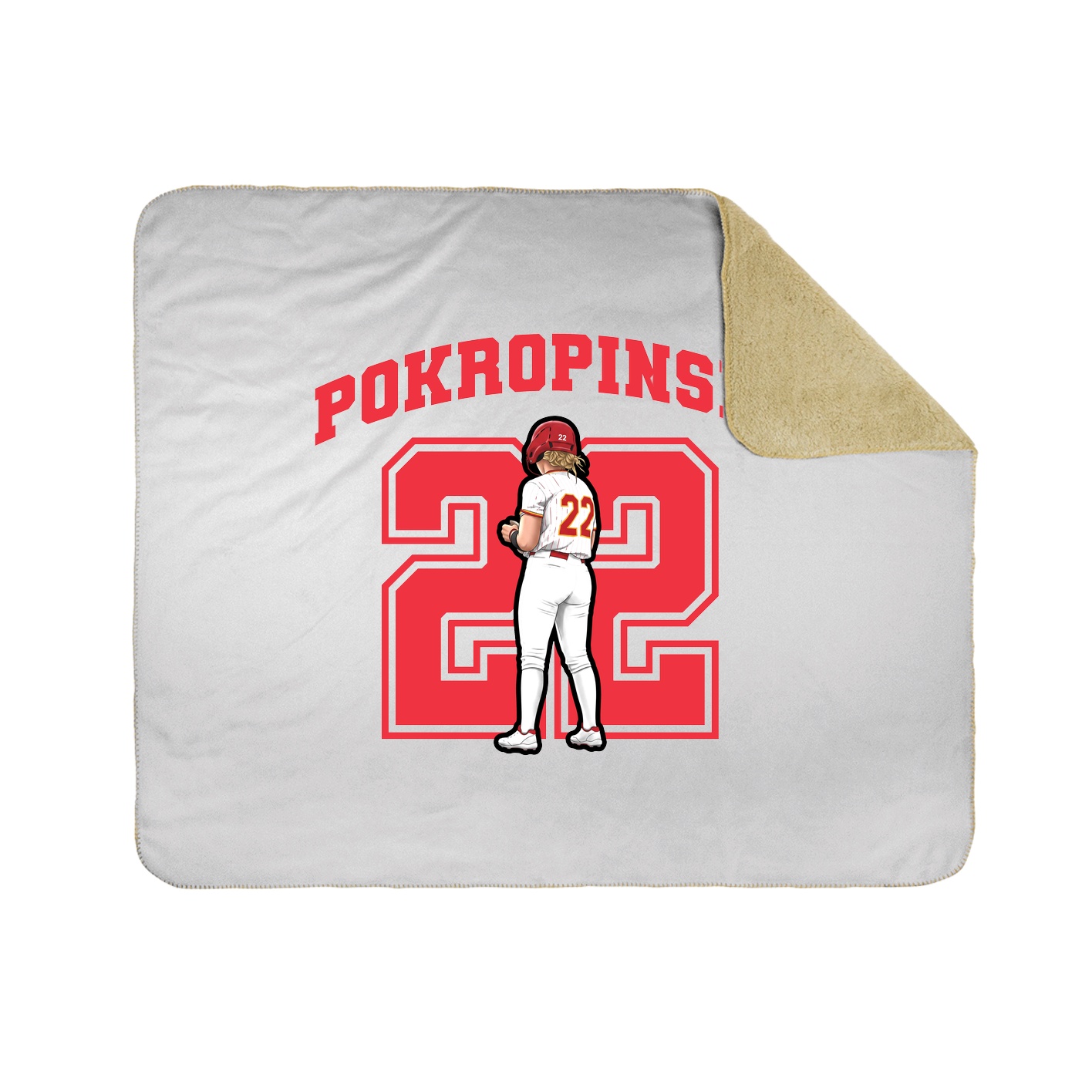 Throw Blanket — Number in White