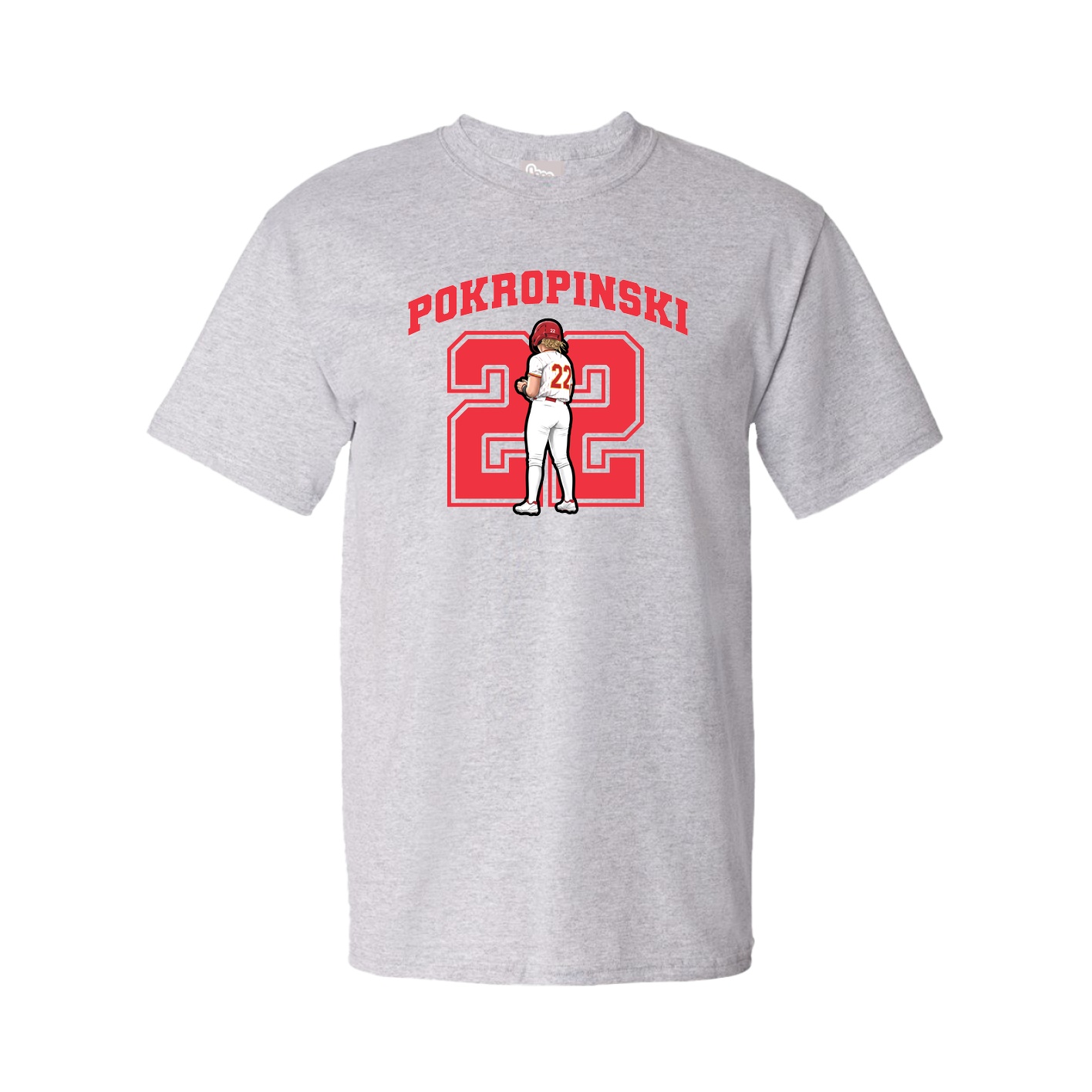 Youth Tee — Number in Grey