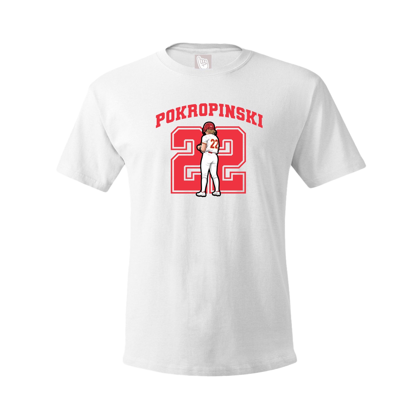 Youth Tee — Number in White