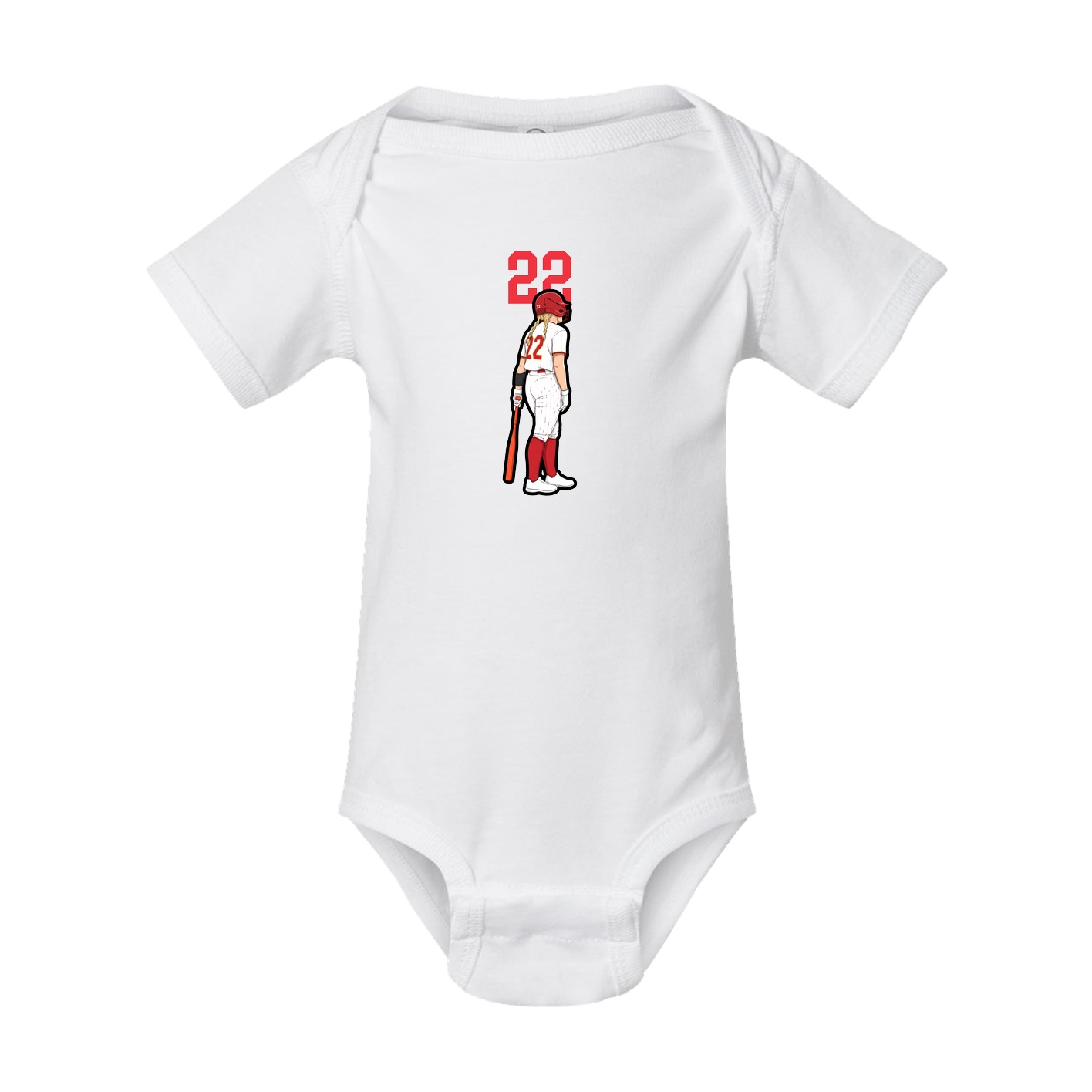 Baby Onesie — Number Top in White
