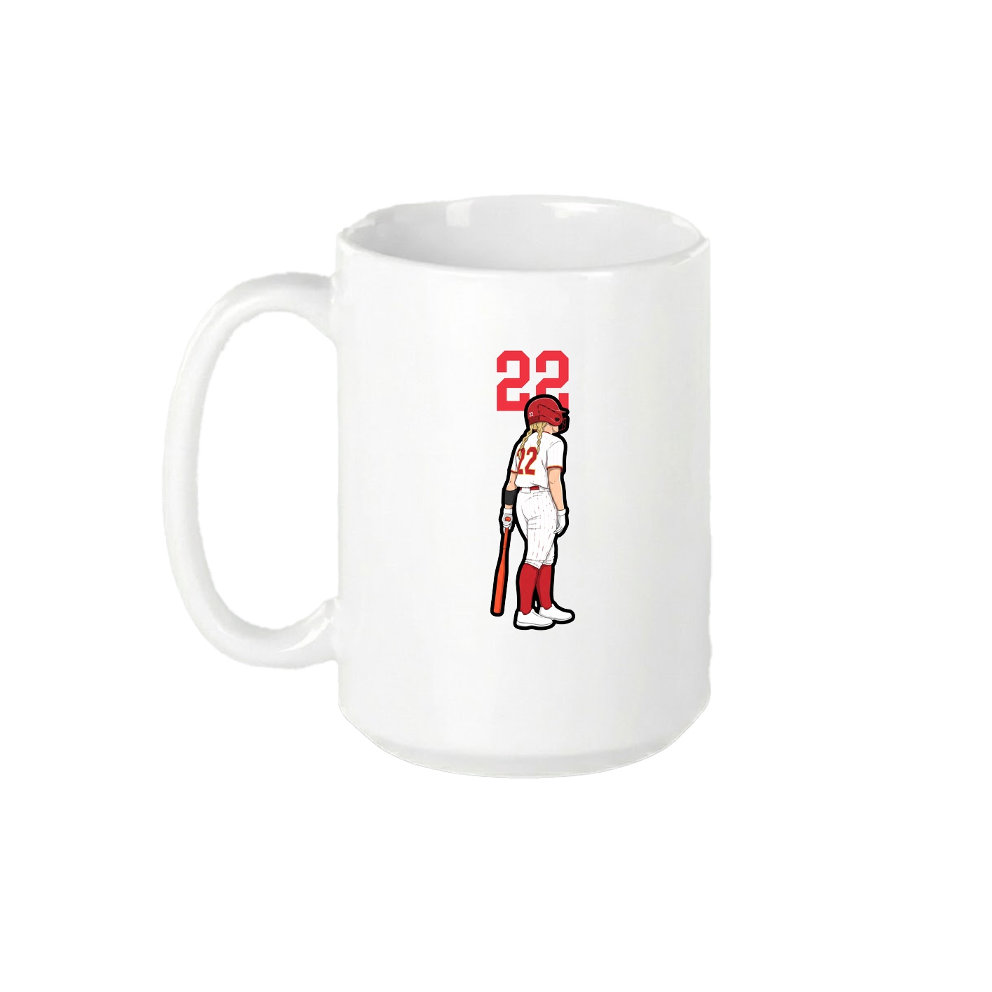 15oz Coffee Mug — Number Top in White