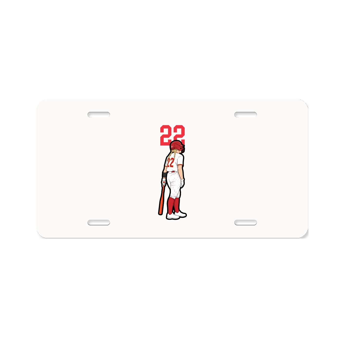 License Plate — Number Top in Classic