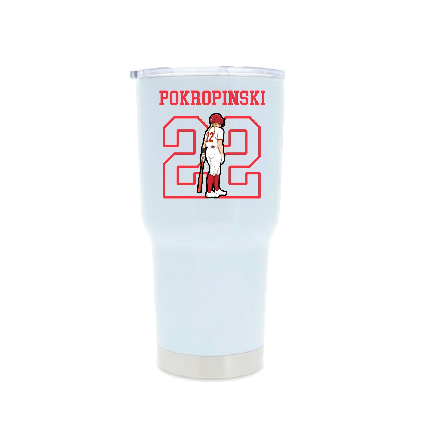 30oz Stainless Steel Tumbler — Shirsey in White