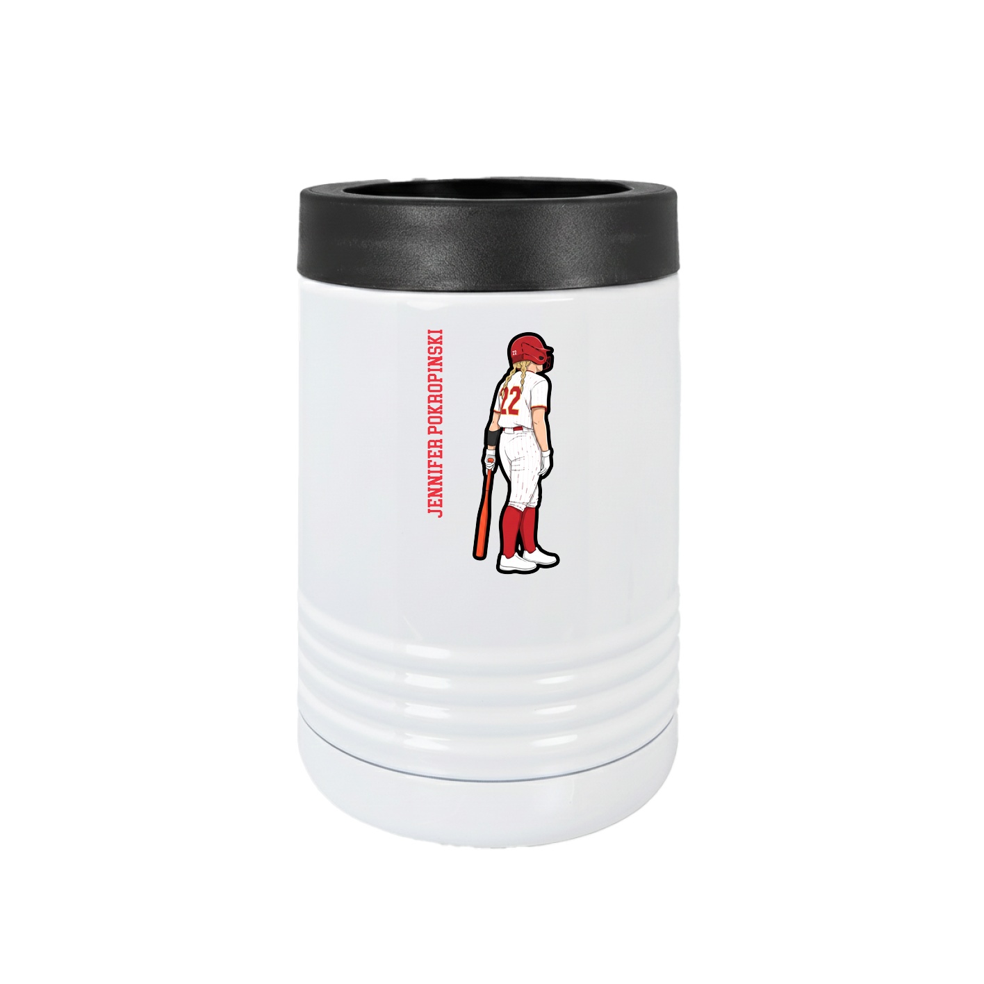 Beverage Holder — Name Vertical in White