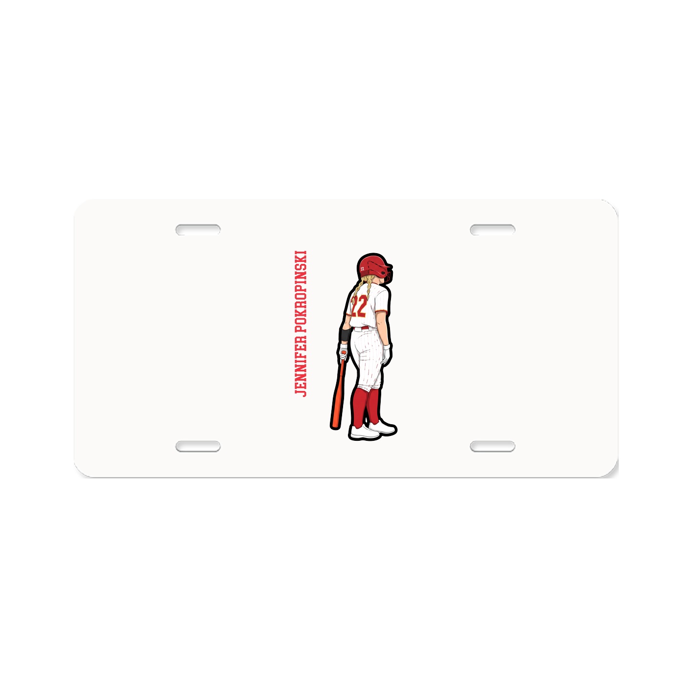 License Plate — Name Vertical in Classic