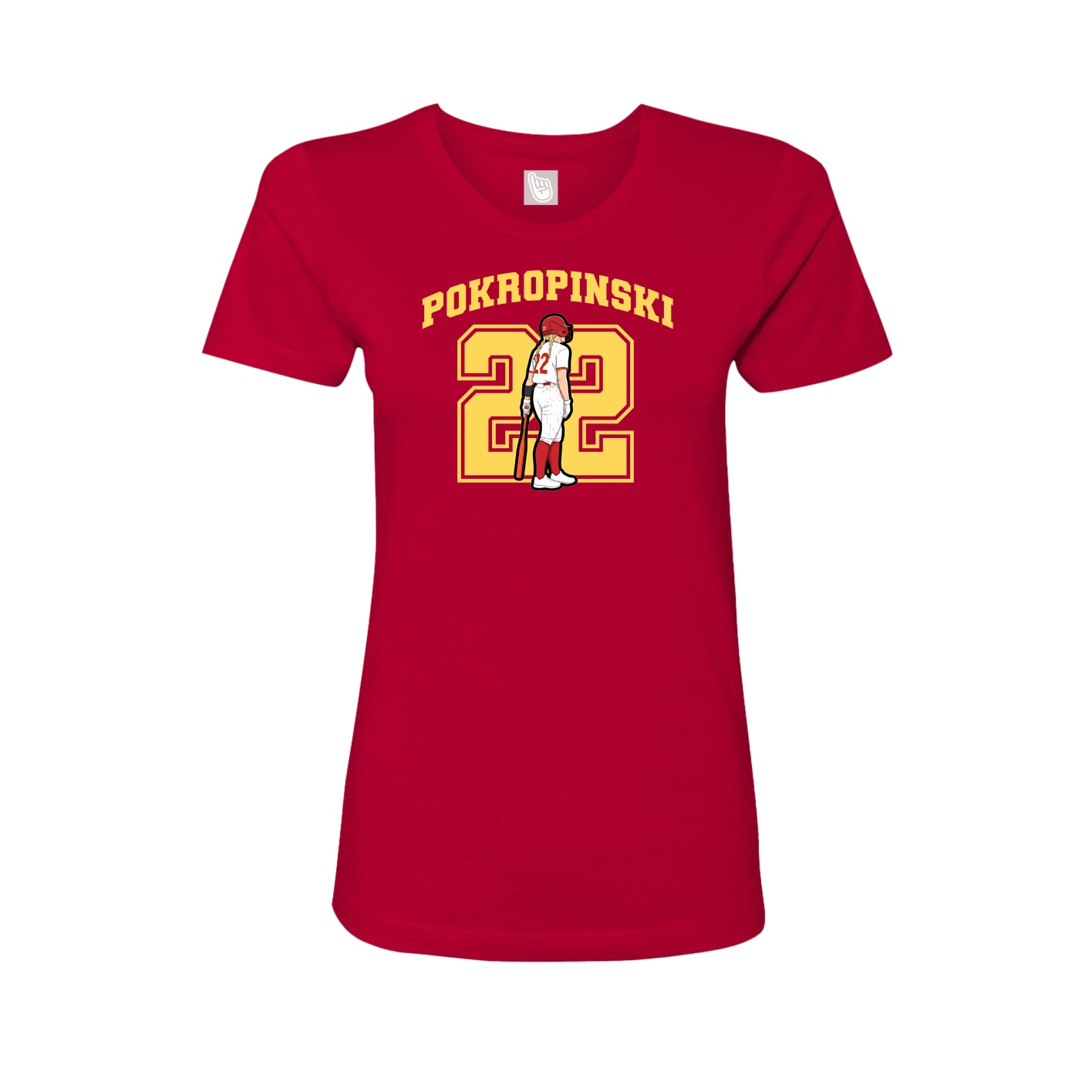 Womens Tee — Number in Red