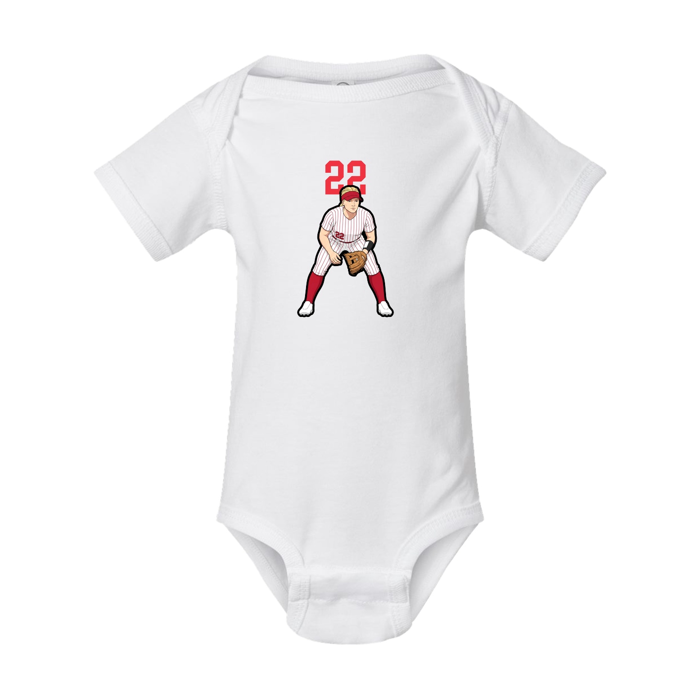 Baby Onesie — Number Top in White