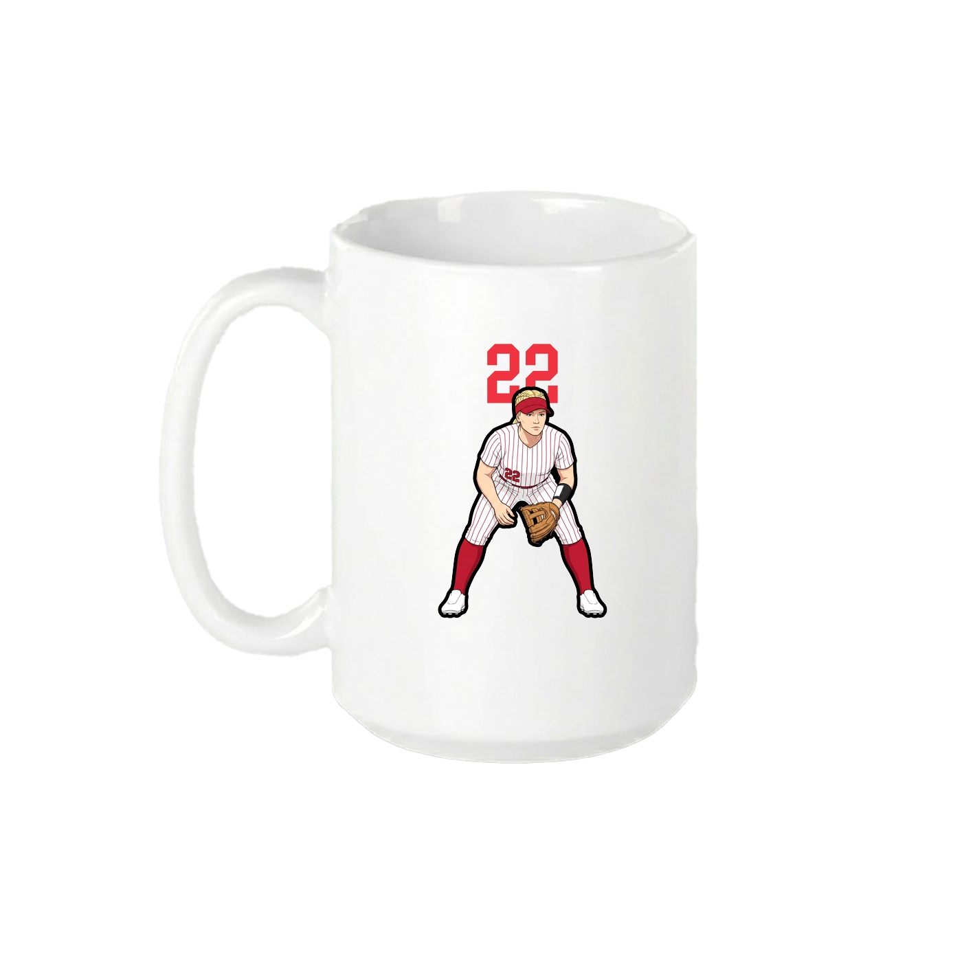 15oz Coffee Mug — Number Top in White