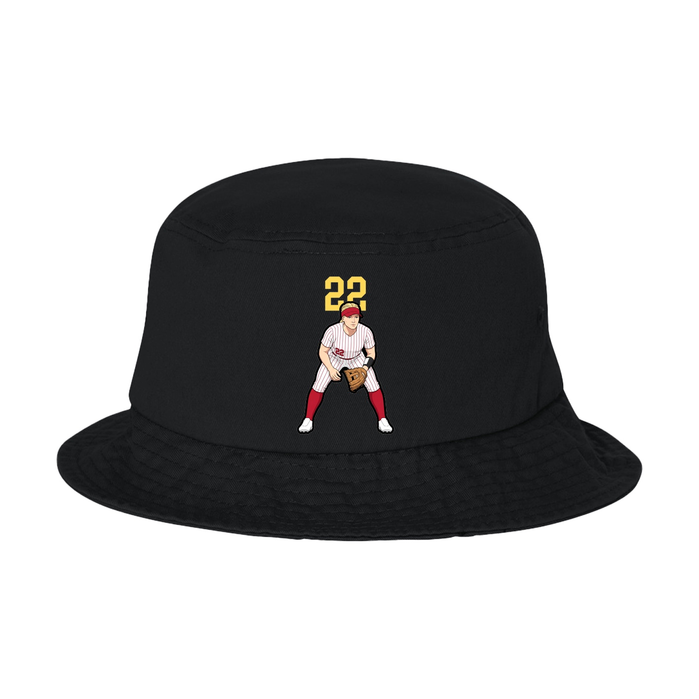 Bucket Cap — Number Top in Black