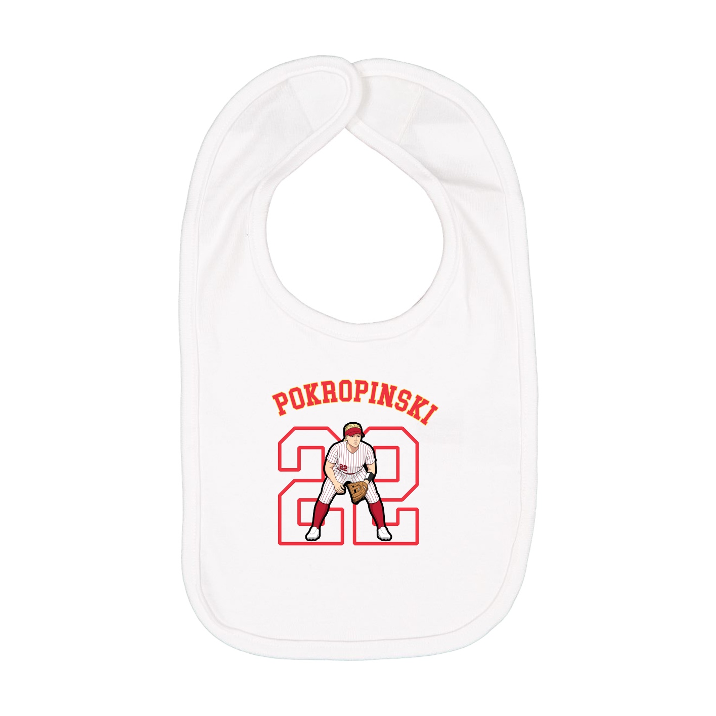 Infant Bib — Shirsey Arch in White