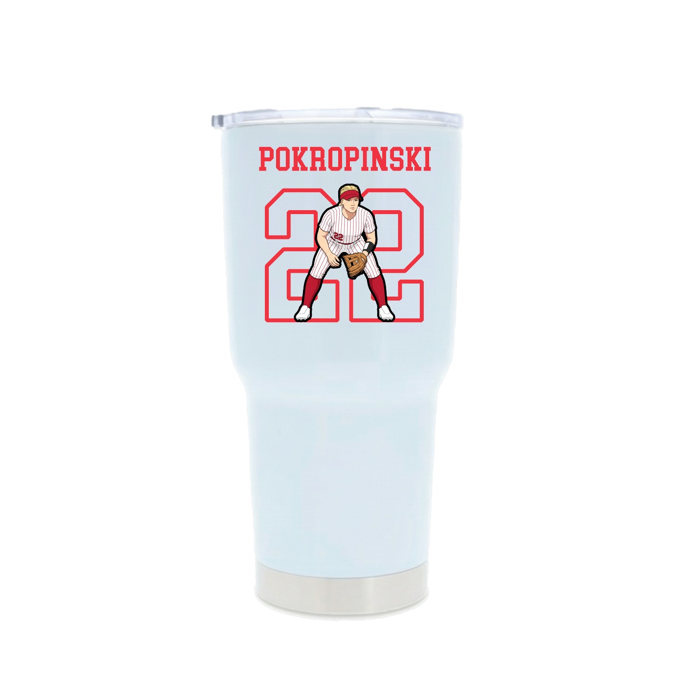 30oz Stainless Steel Tumbler — Shirsey in White