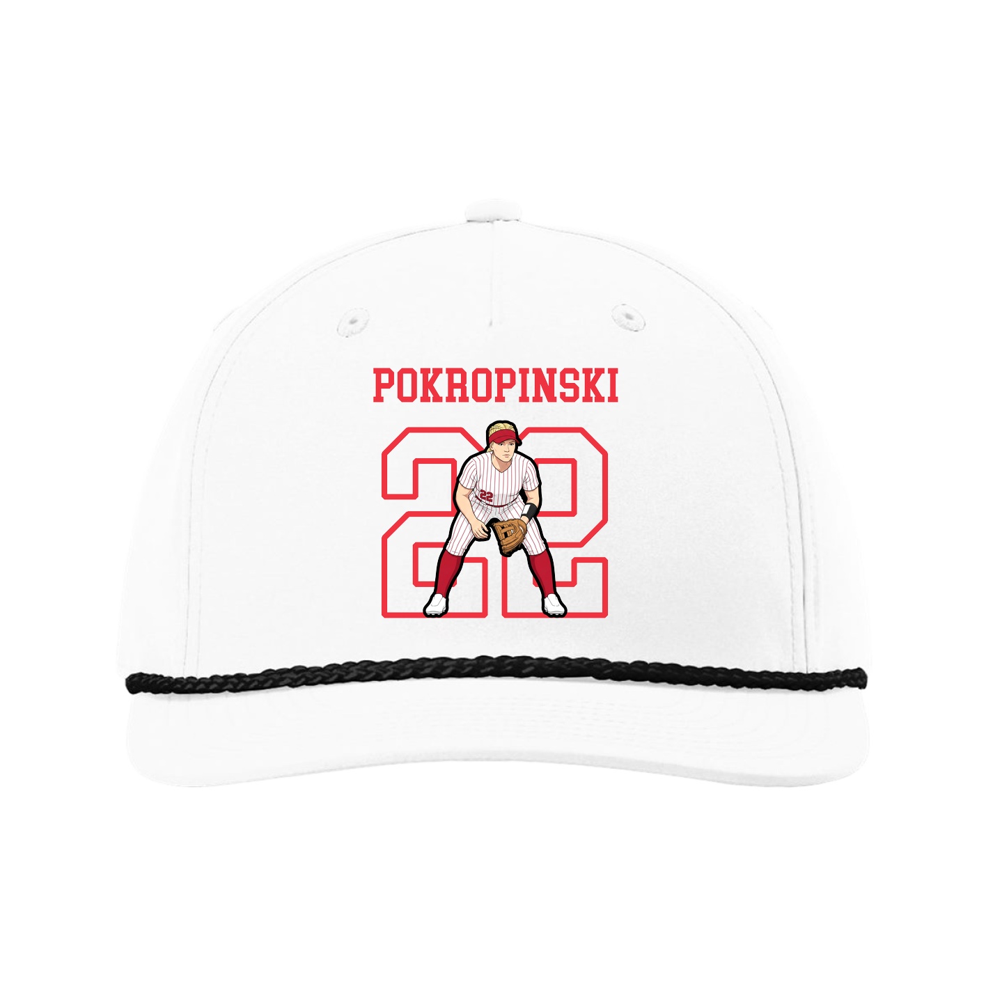 Five-Panel Classic Rope Cap — Shirsey in White