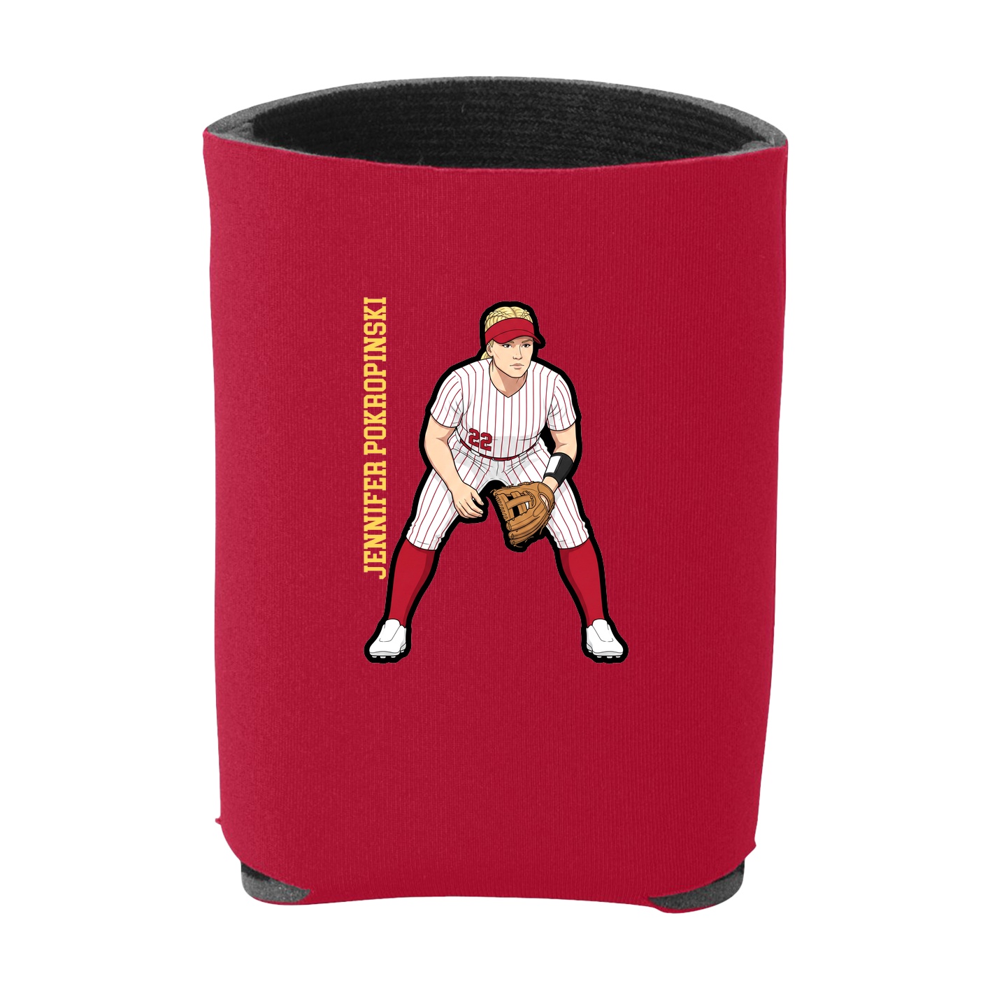 Can Holder — Name Vertical in Red