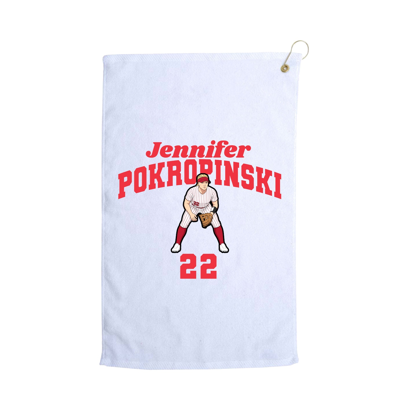 Golf Towel — Signature Arch in White