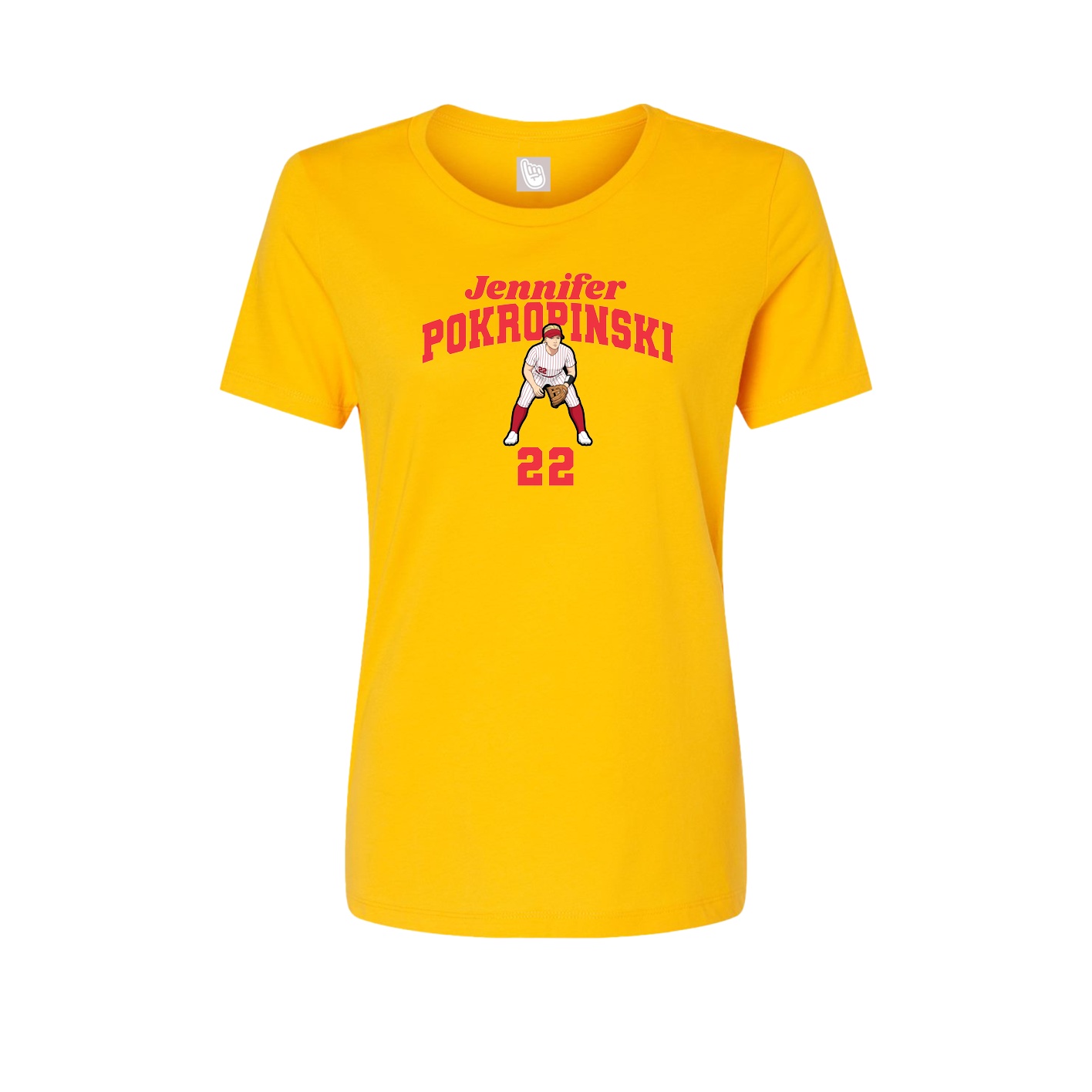 Womens Tee — Signature Arch in Gold