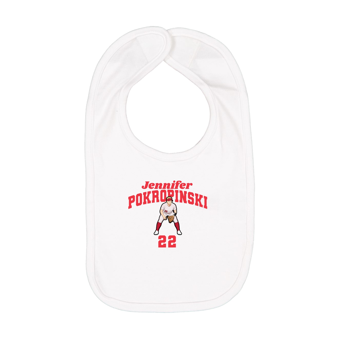 Infant Bib — Signature Arch in White