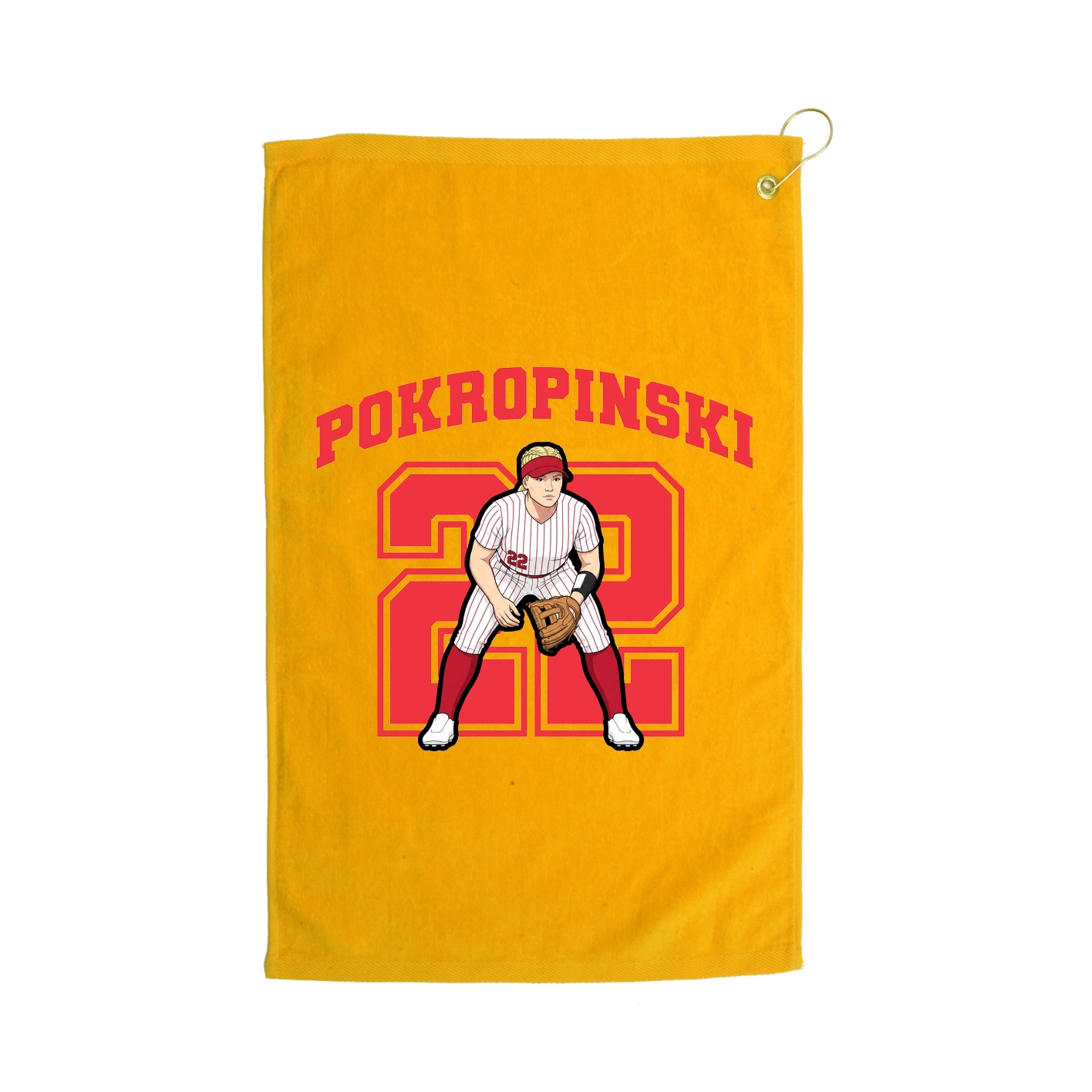 Golf Towel — Number in Gold