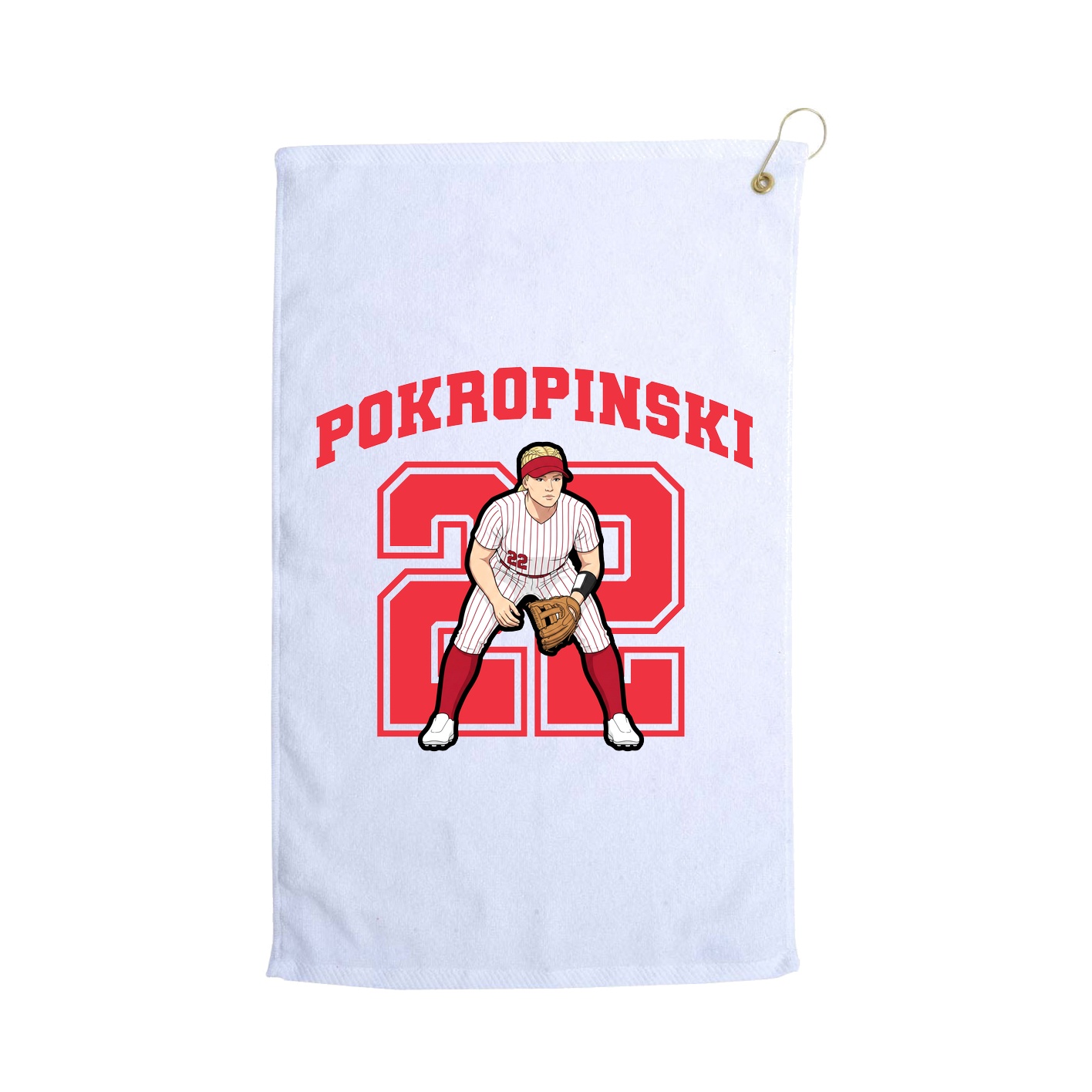 Golf Towel — Number in White