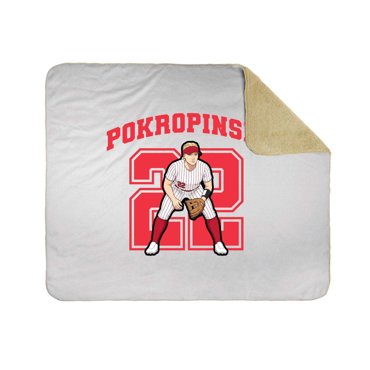 Throw Blanket — Number in White
