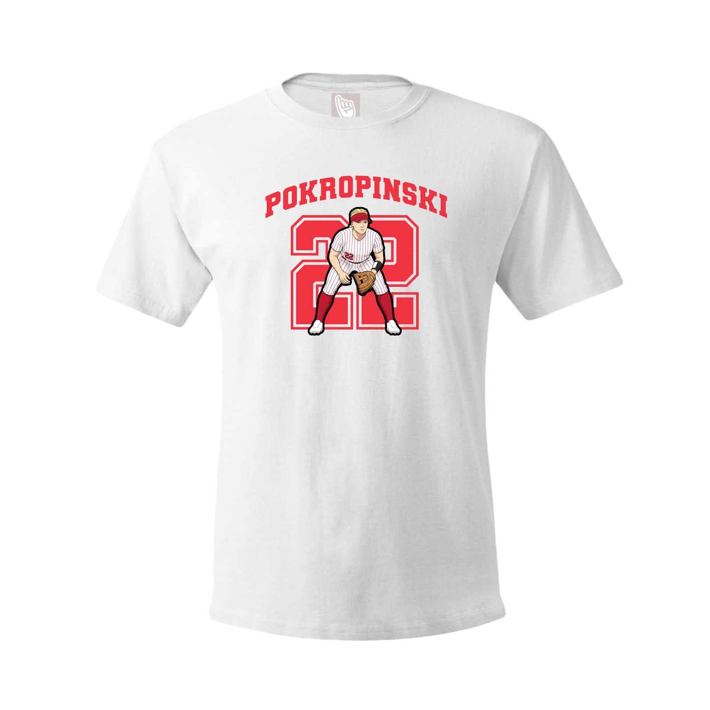 Youth Tee — Number in White
