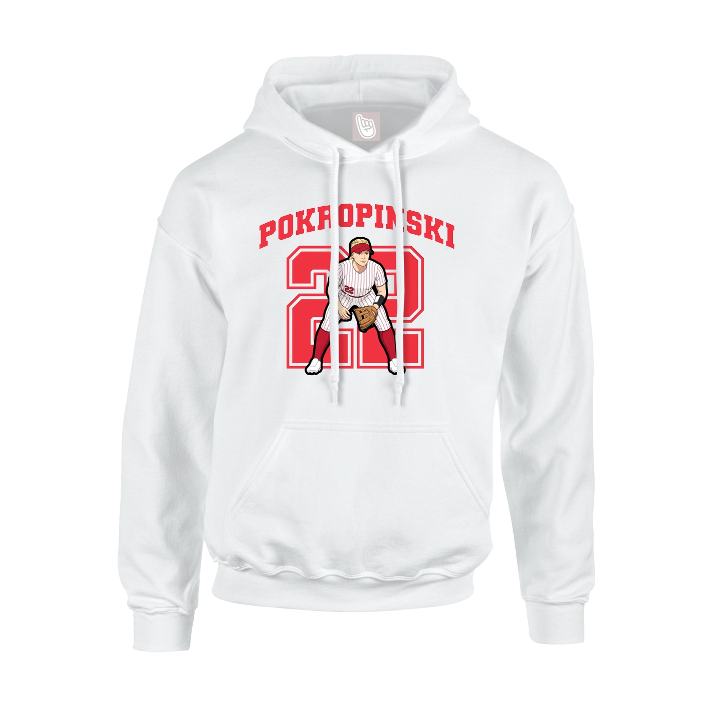 Youth Hoodie — Number in White