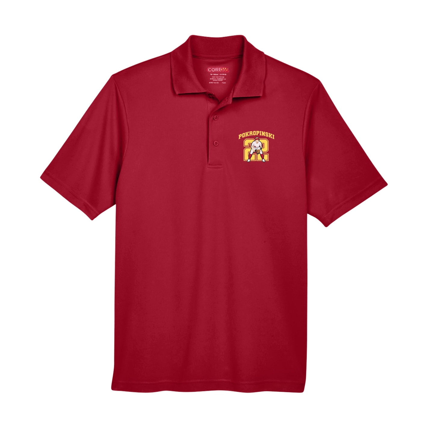 Performance Polo — Number in Red