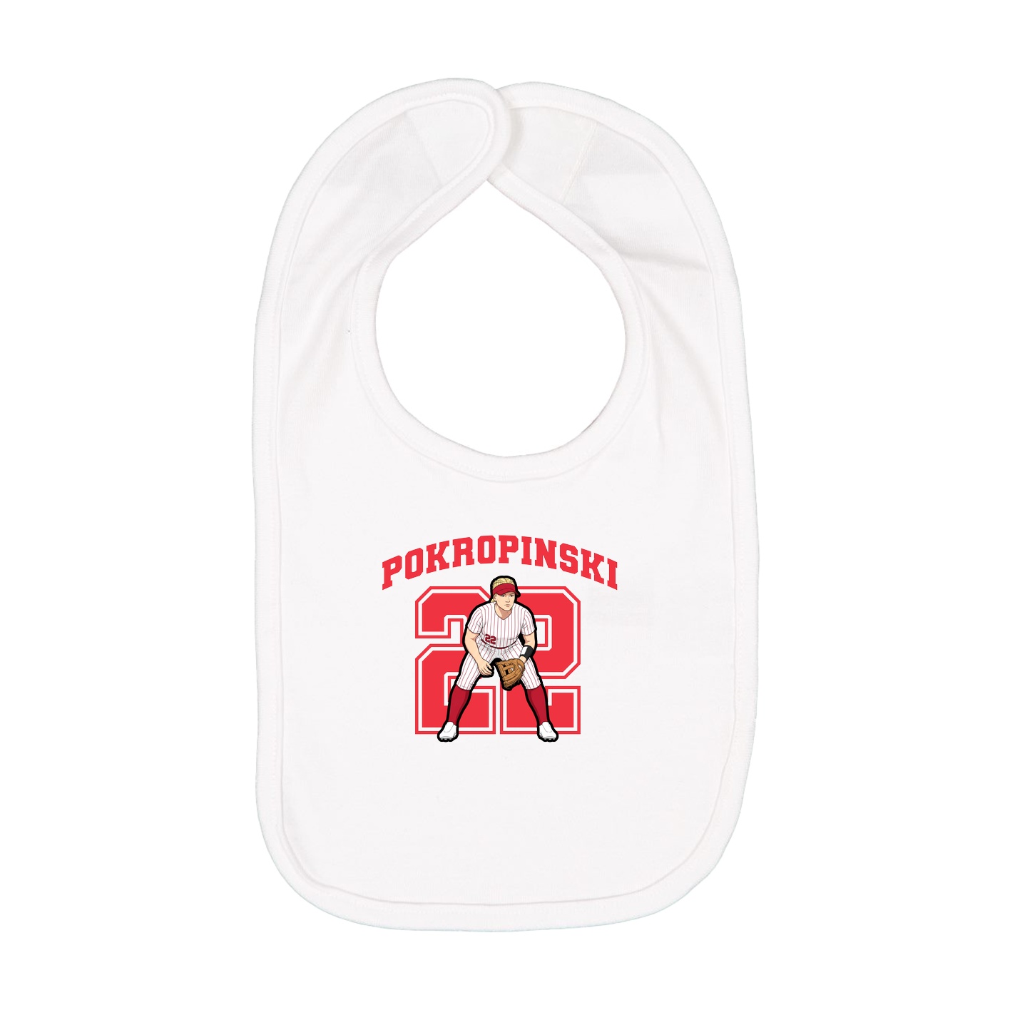 Infant Bib — Number in White
