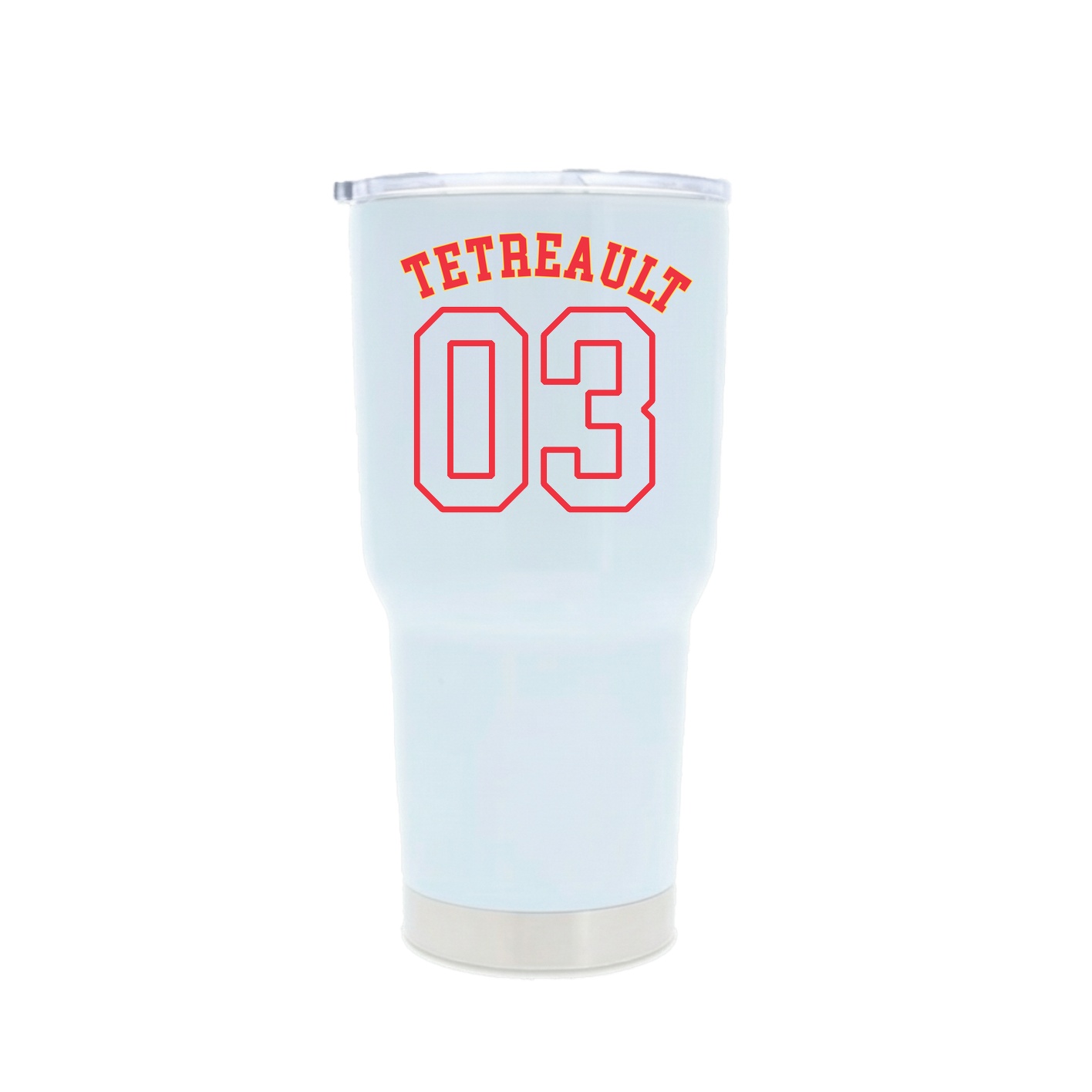 30oz Stainless Steel Tumbler — Shirsey Arch in White