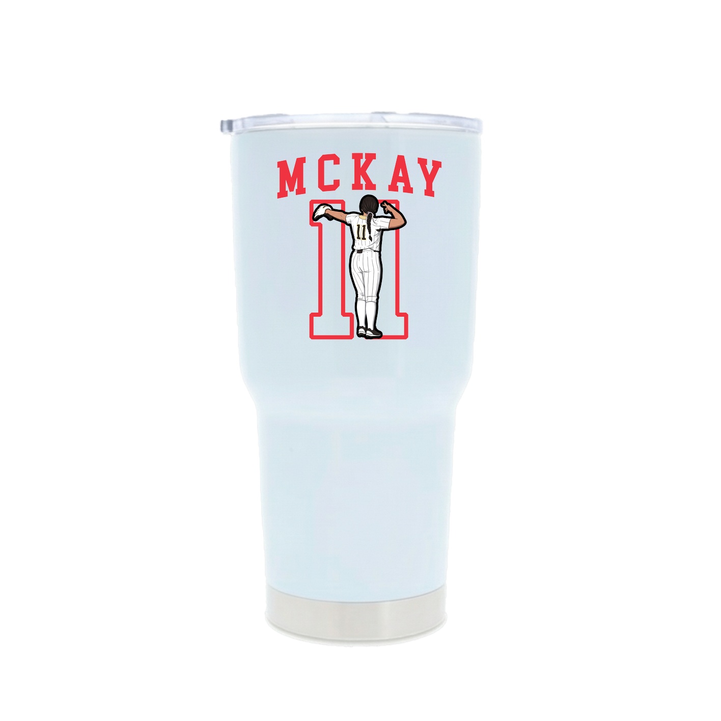 30oz Stainless Steel Tumbler — Shirsey in White