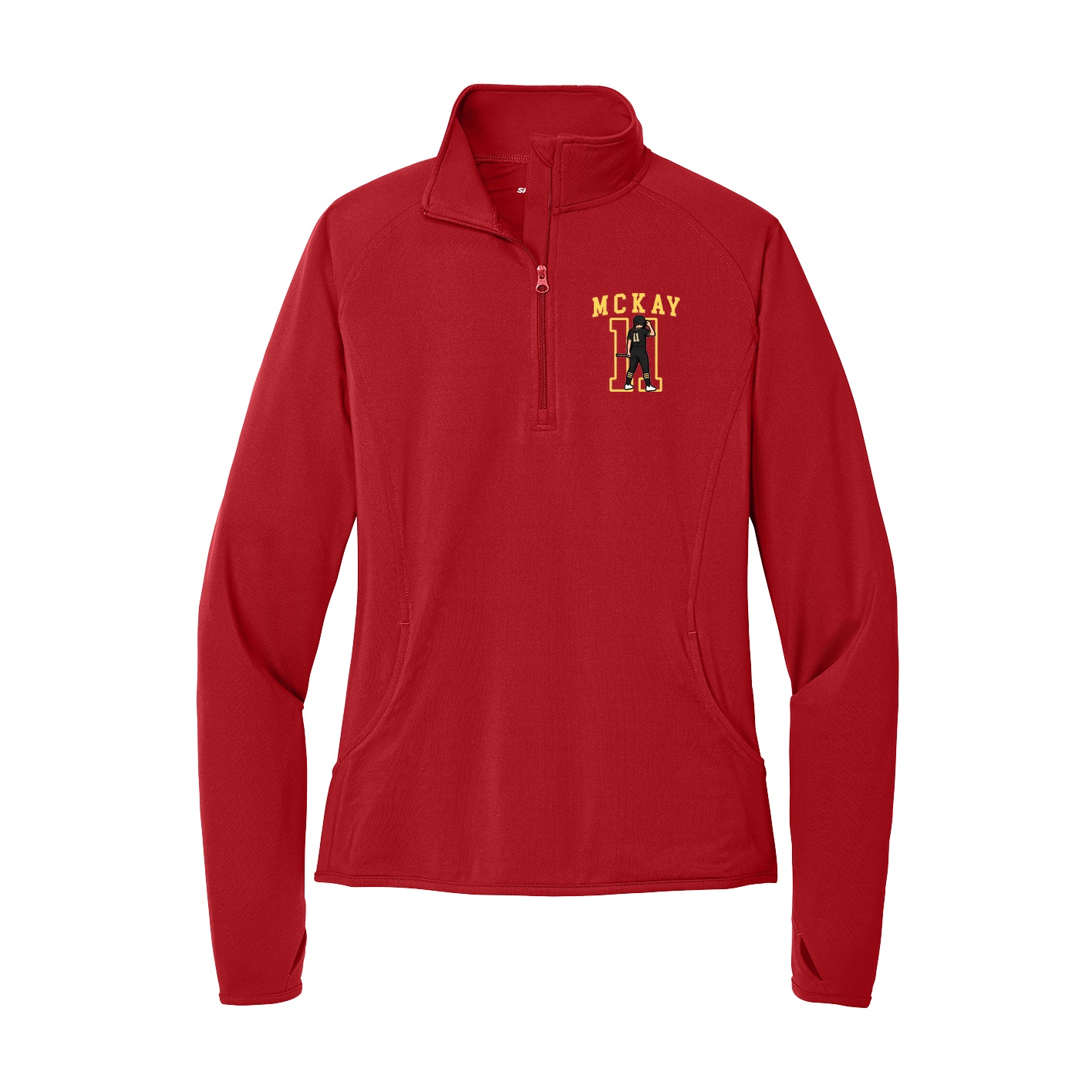 Women's Q-Zip Pullover — Shirsey in Red