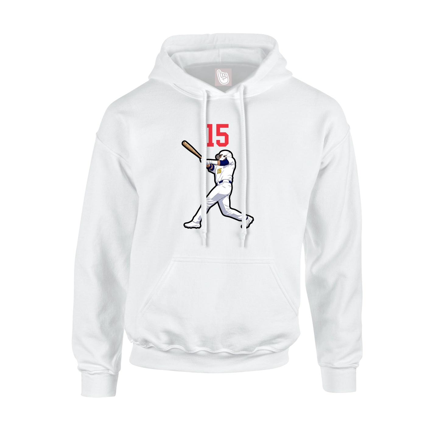 Youth Hoodie — Number Top in White