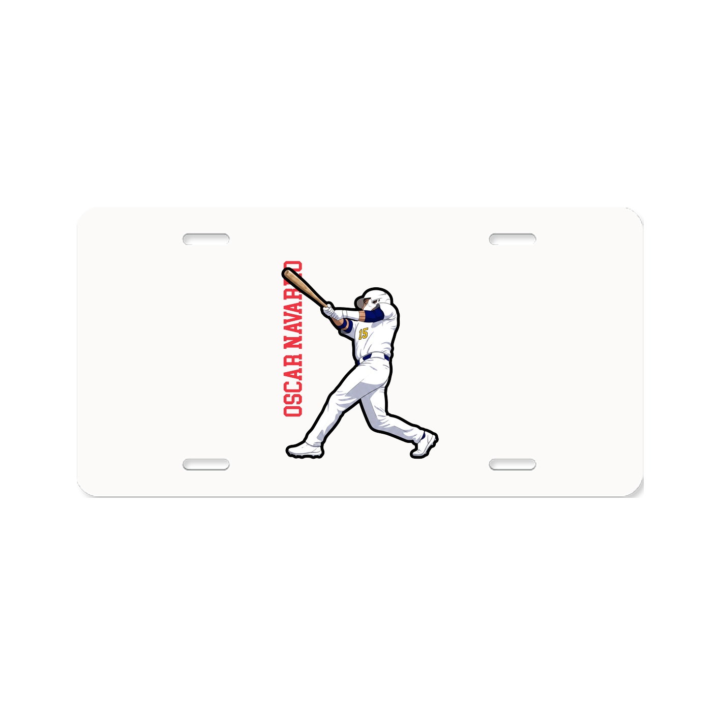 License Plate — Name Vertical in Classic
