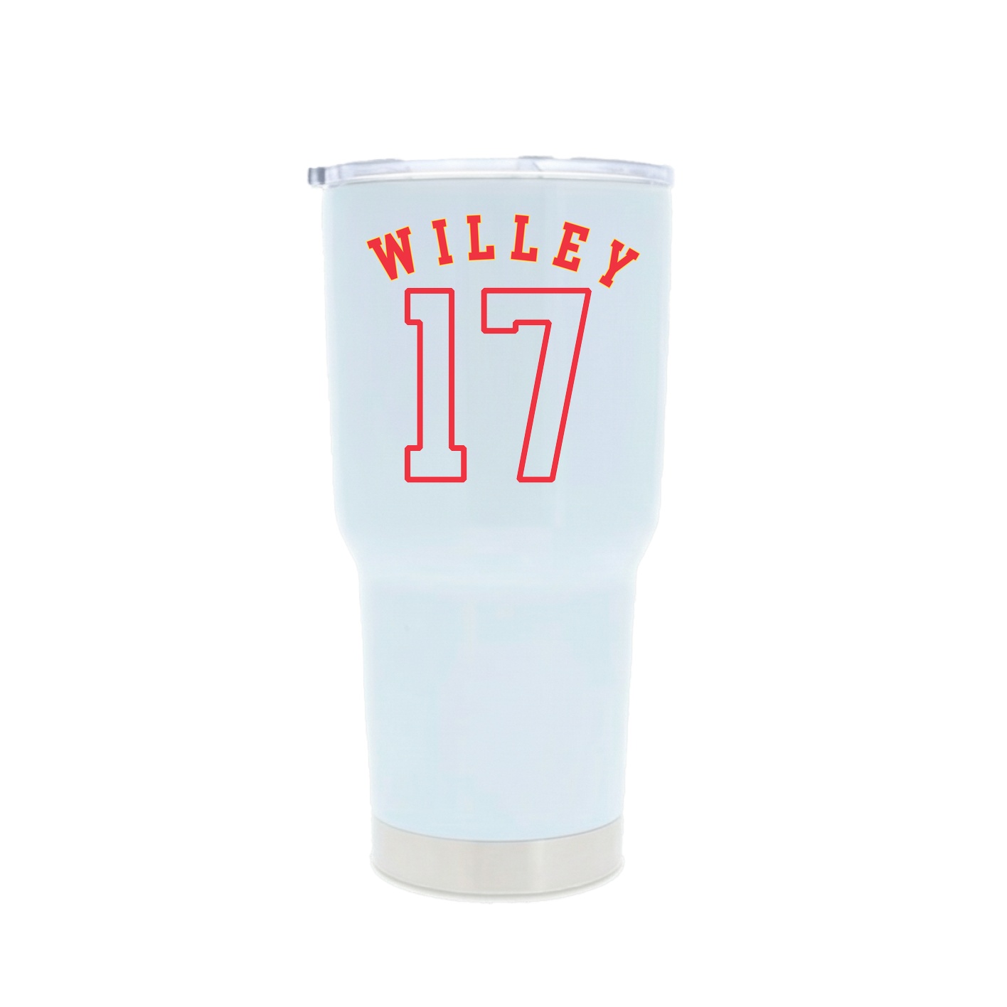 30oz Stainless Steel Tumbler — Shirsey Arch in White