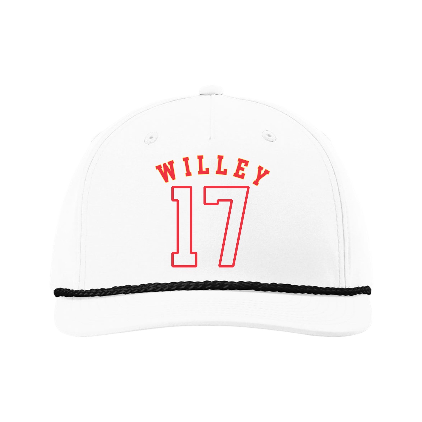 Five-Panel Classic Rope Cap — Shirsey Arch in White