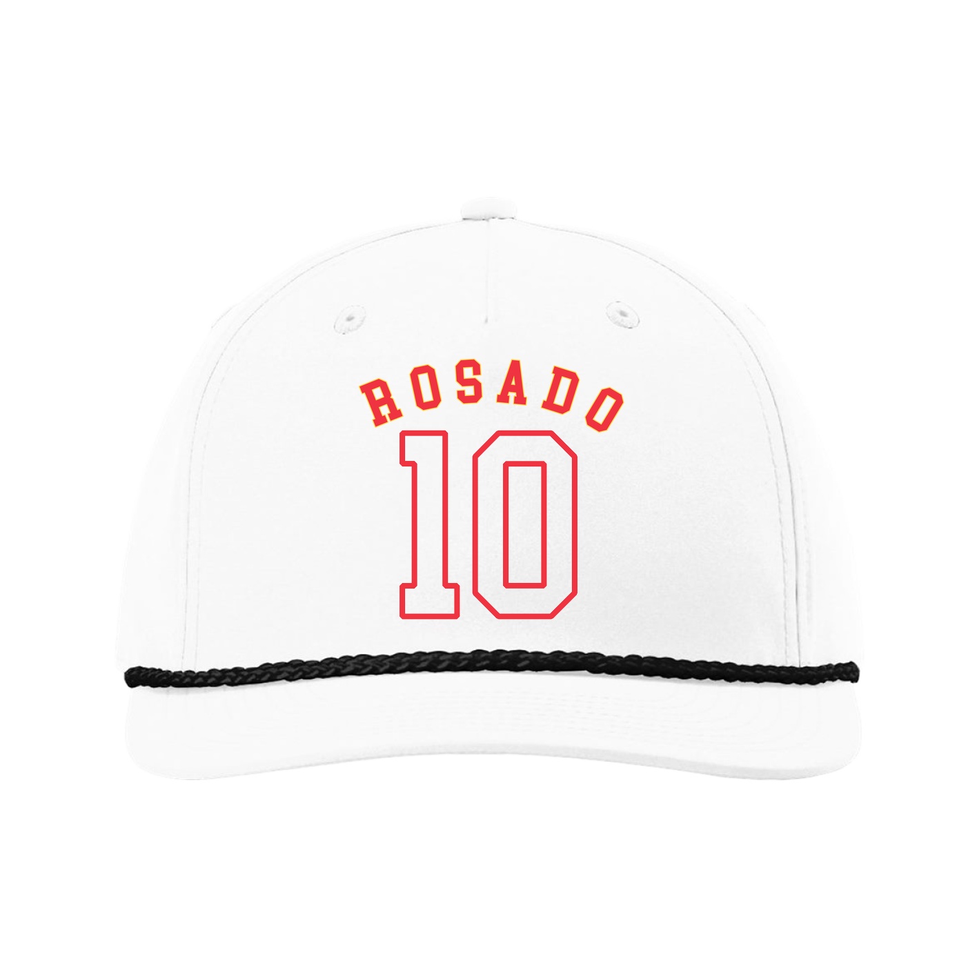 Five-Panel Classic Rope Cap — Shirsey Arch in White