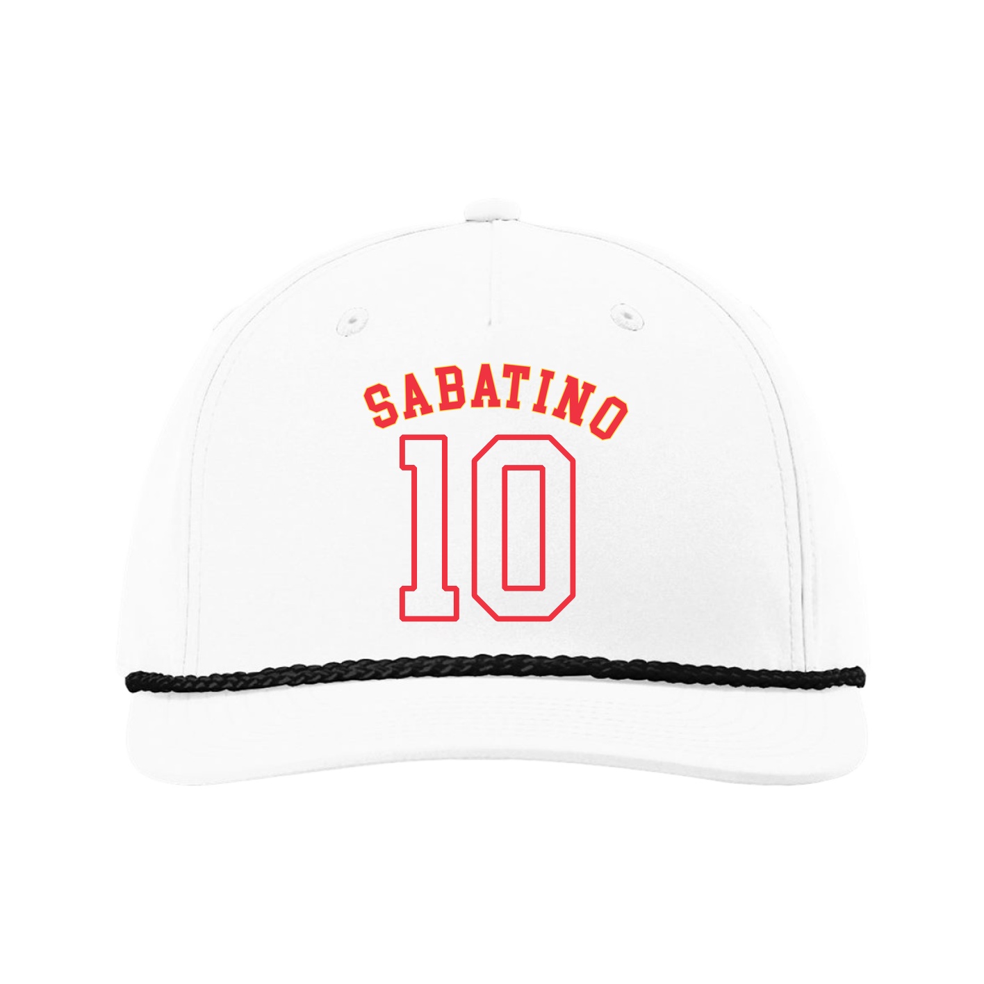 Five-Panel Classic Rope Cap — Shirsey Arch in White