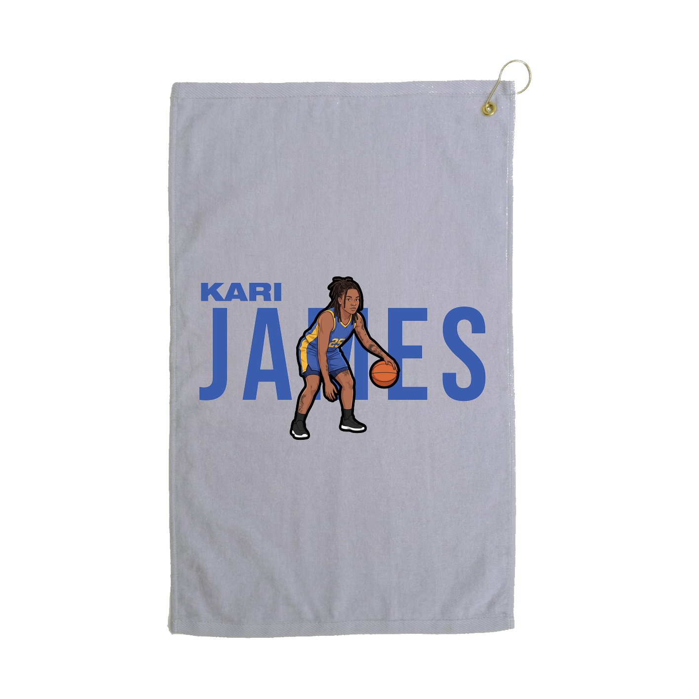 Golf Towel — Player Name in Grey