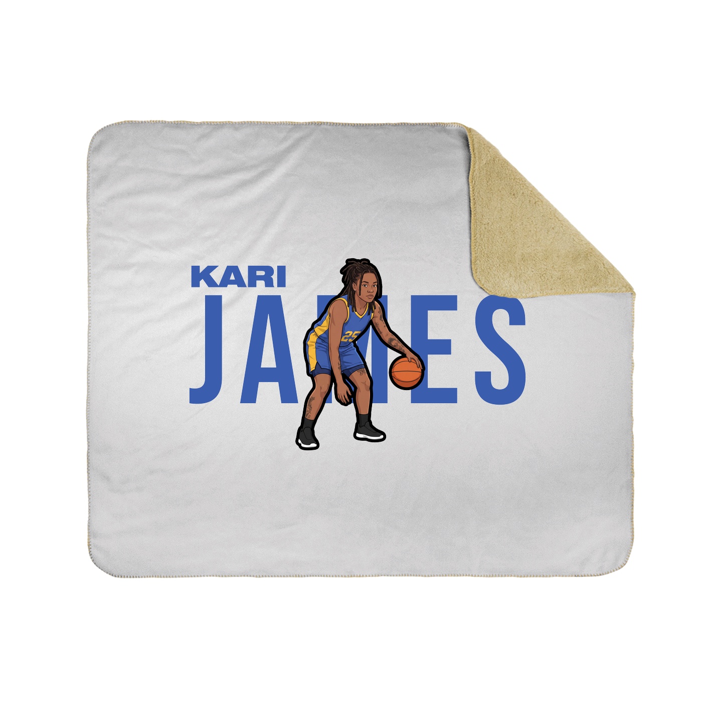 Throw Blanket — Player Name in White