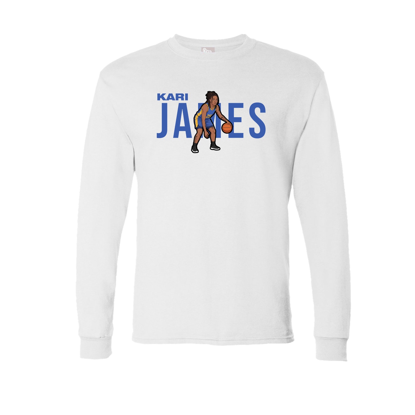 Long Sleeve Tee — Player Name in White