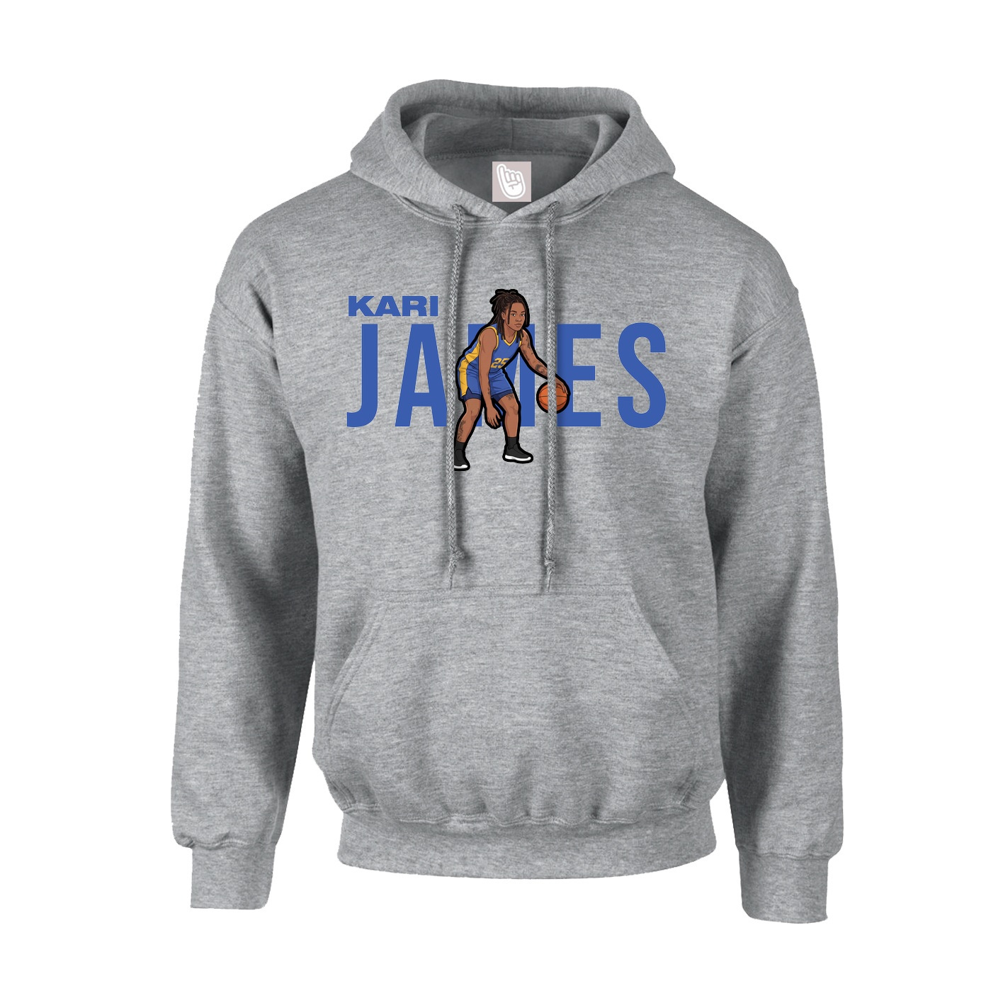 Youth Hoodie — Player Name in Grey