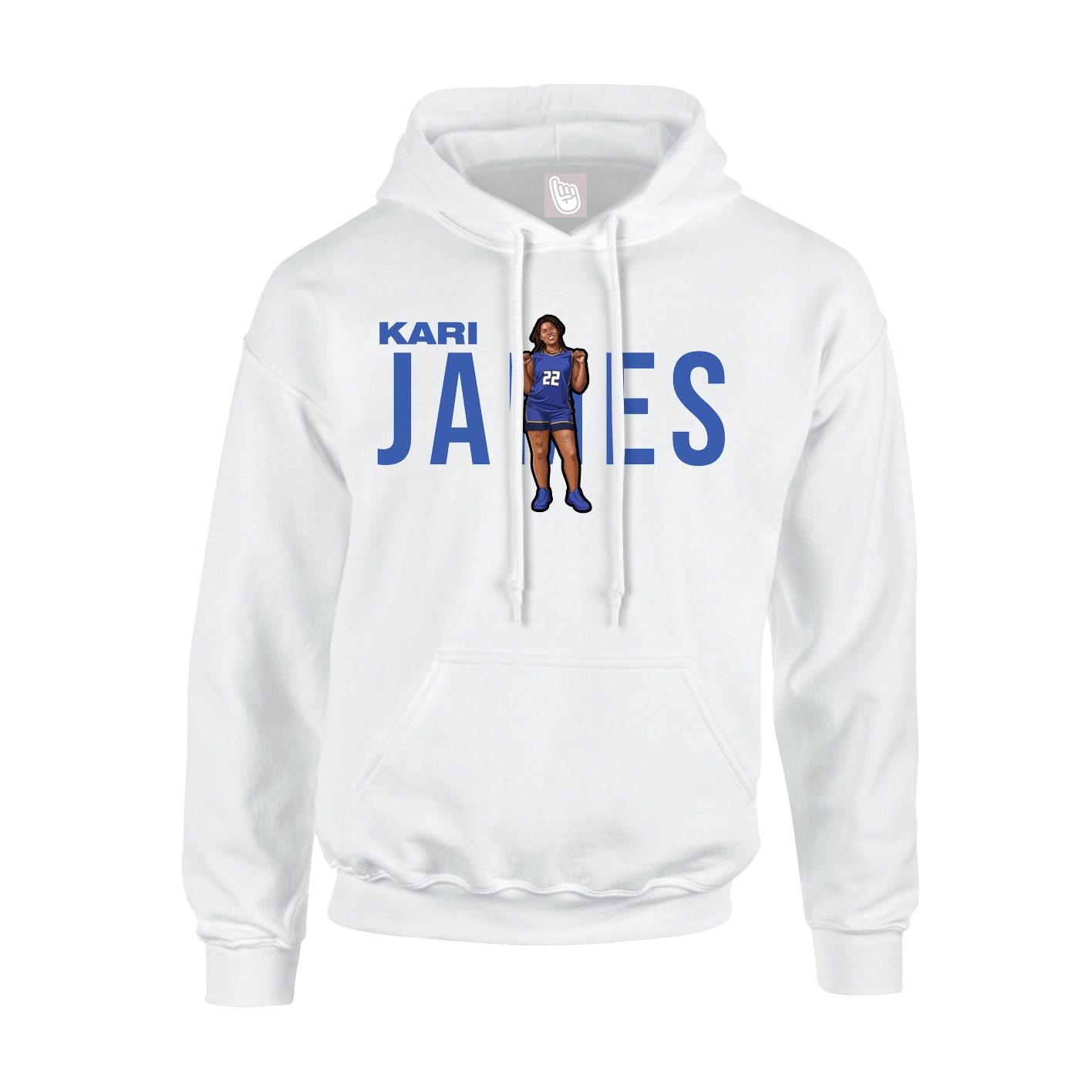 Youth Hoodie — Player Name in White