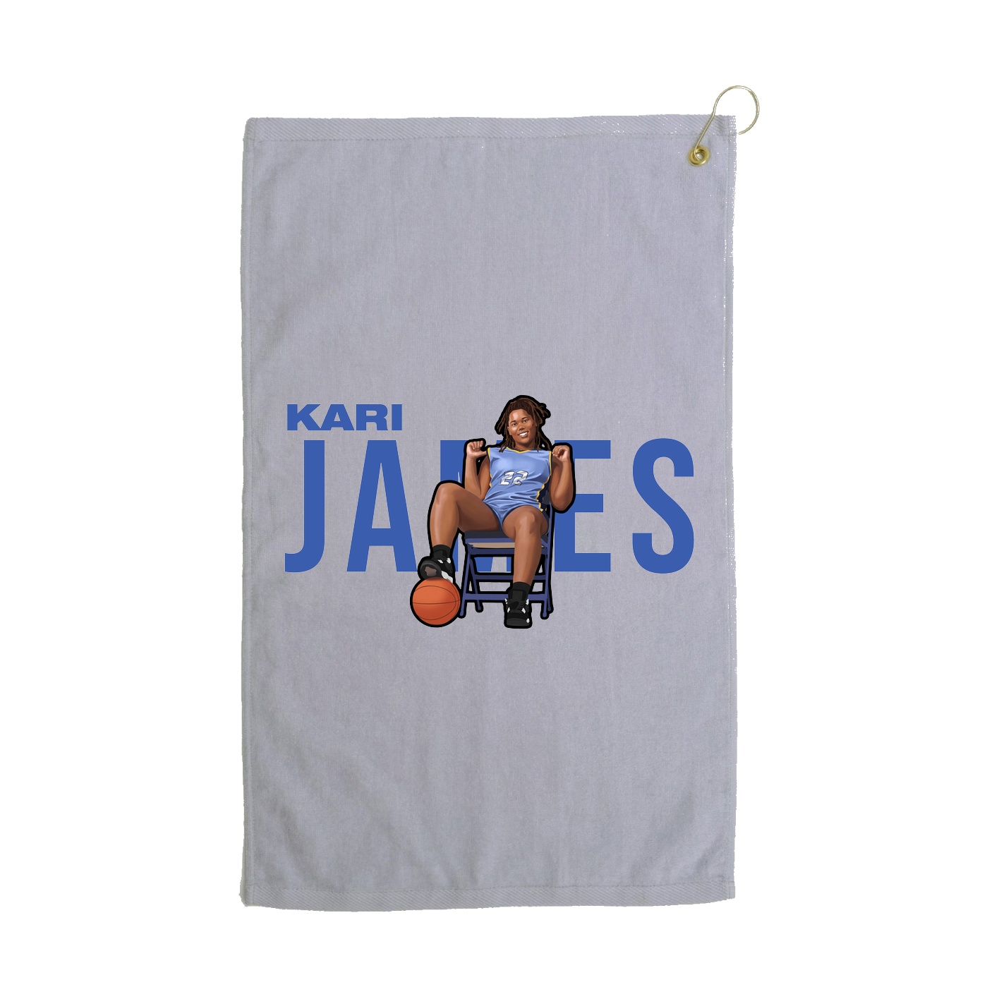 Golf Towel — Player Name in Grey