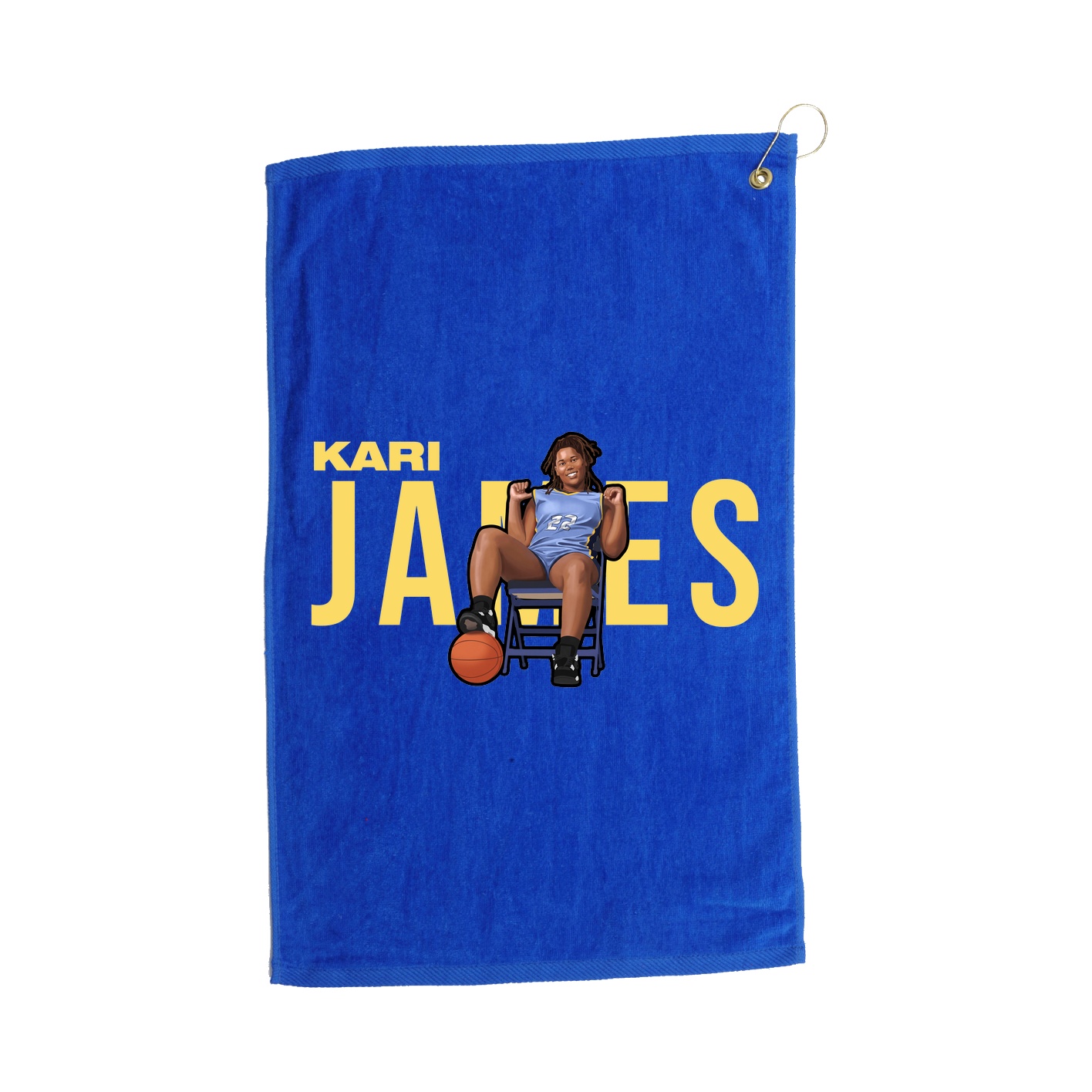 Golf Towel — Player Name in Royal