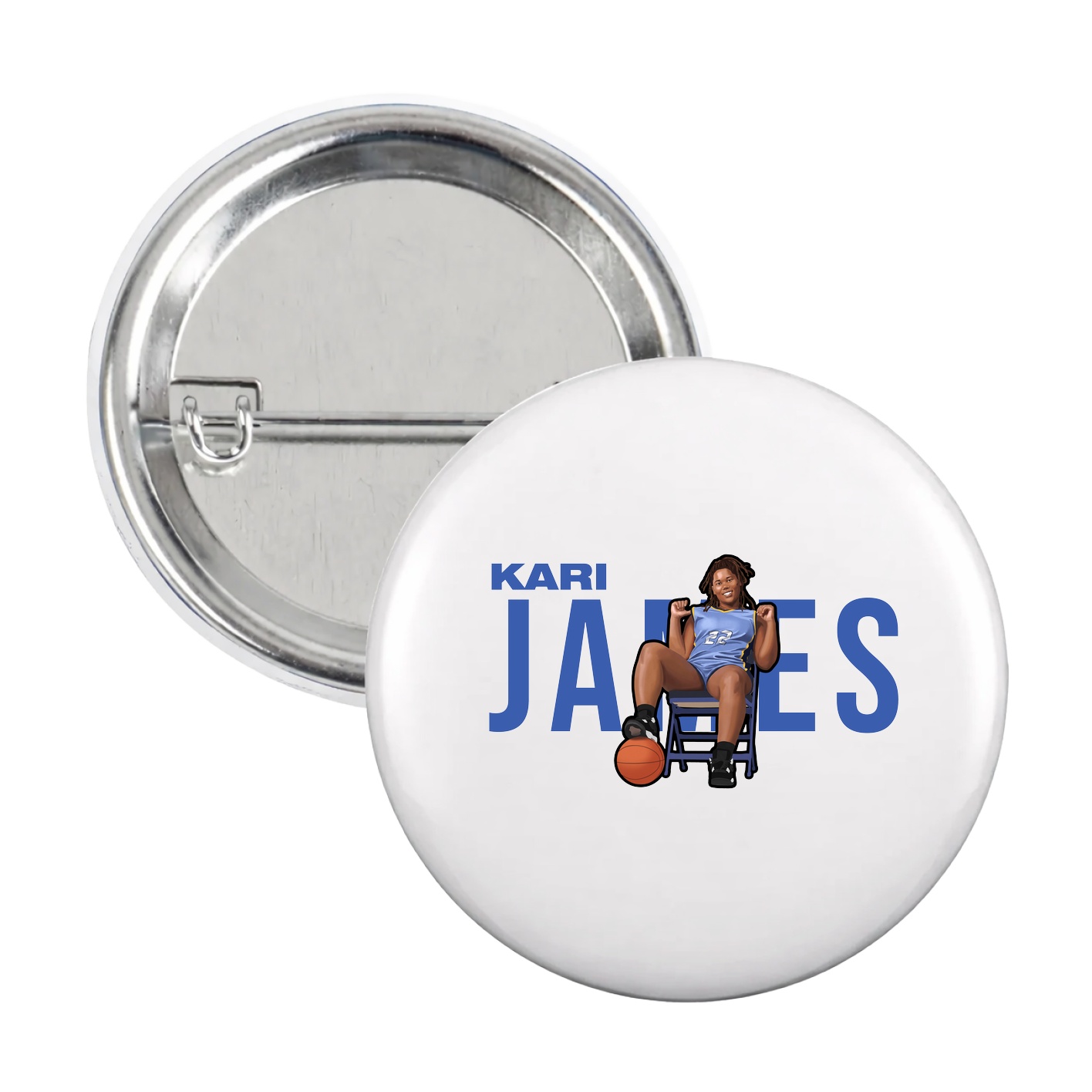 Game Day Button — Player Name in White