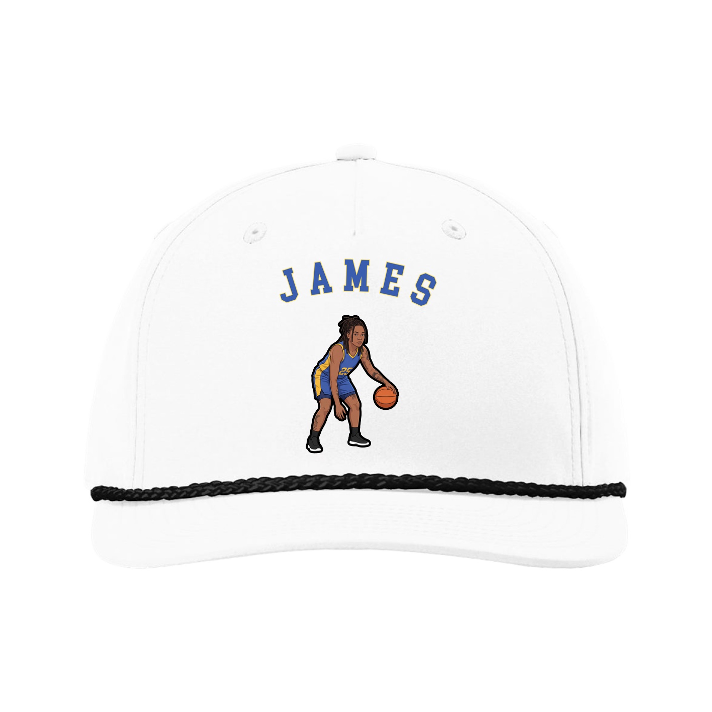 Five-Panel Classic Rope Cap — Shirsey Arch in White