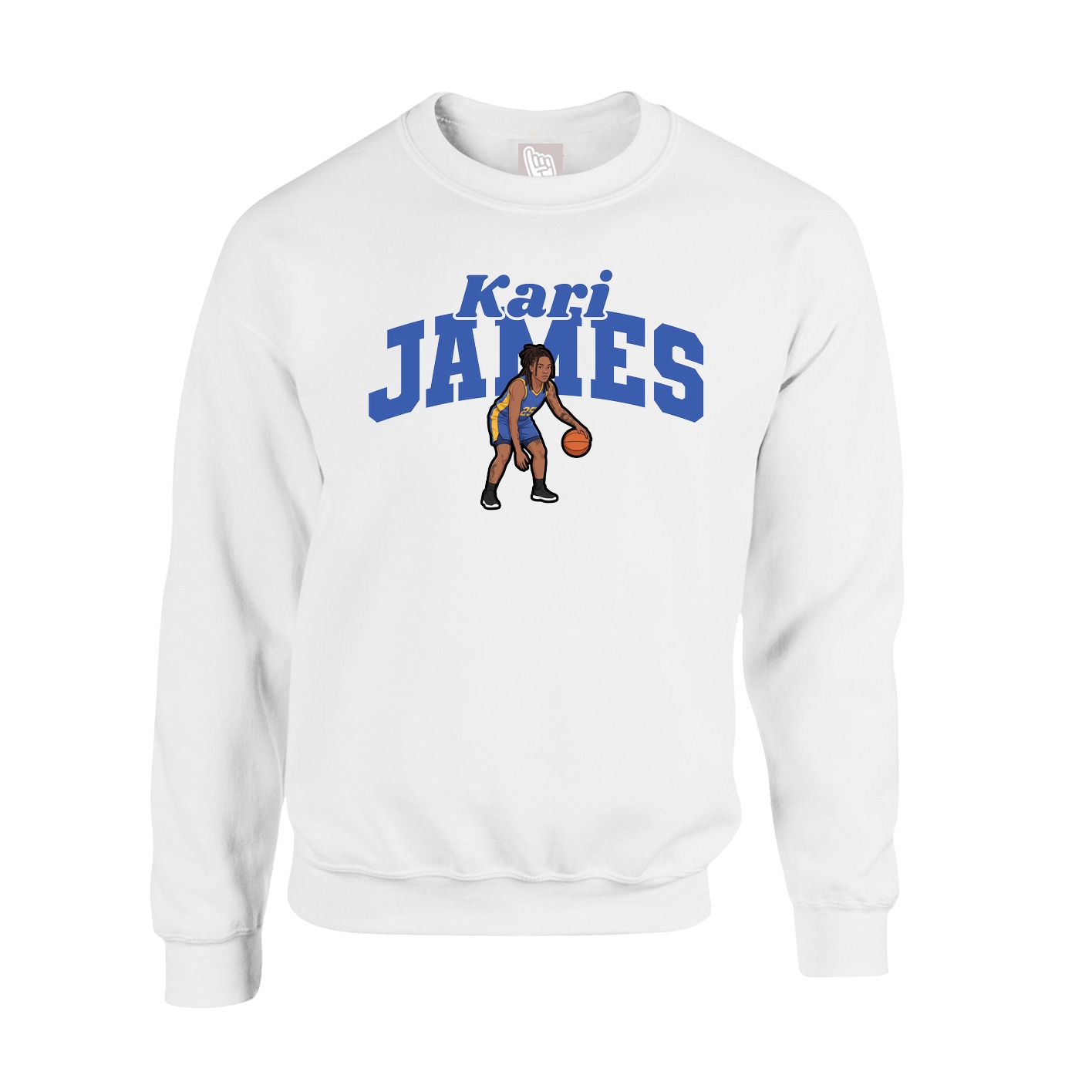 Fleece Crew — Signature Arch in White